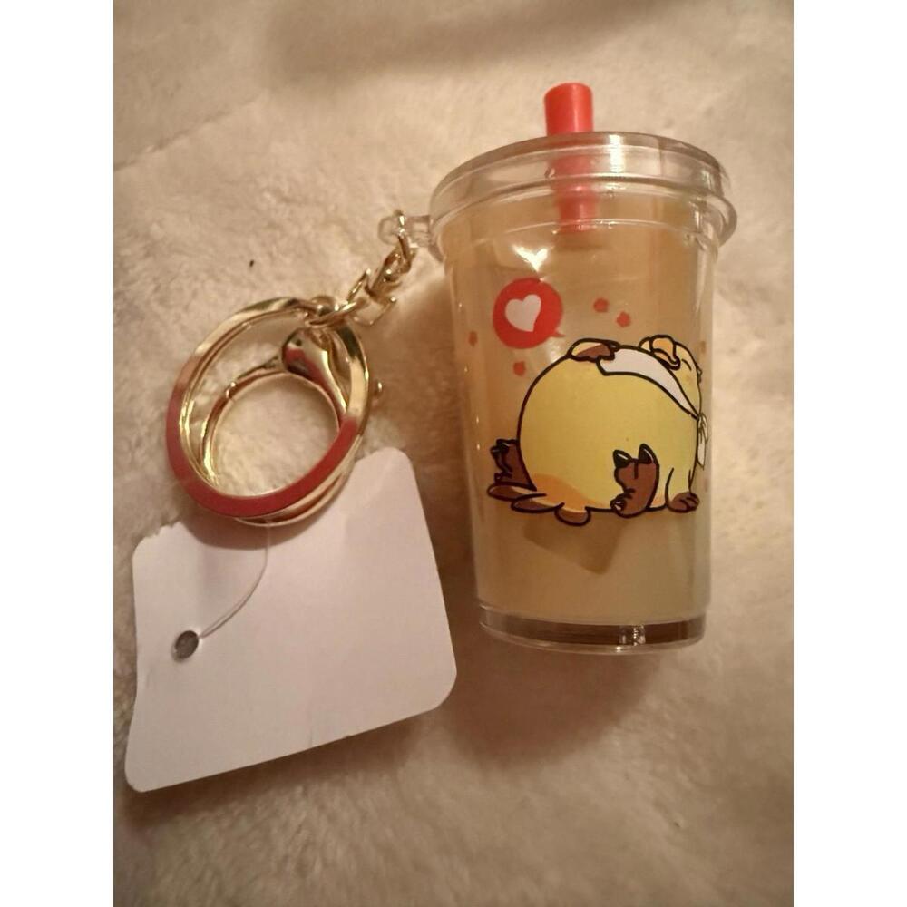 Gong Cha x Final Fantasy XIV Collab Brown Chocobo Key Chain | FFXIV FF14 gongcha